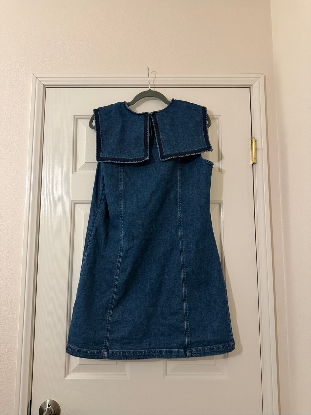 NWT GAP X DÔEN Sailor  Mini Dress Denim dress Large 12, Navy blue denim - Picture 4 of 6